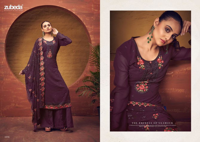 Rangun By Zubeda 601 To 606 Georgette Suits Catalog
